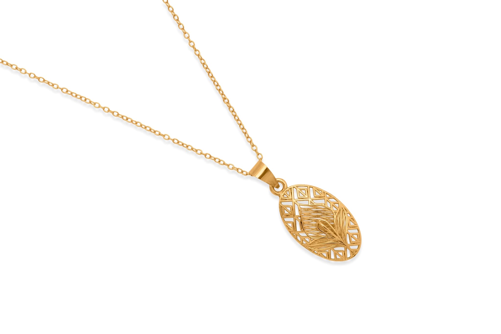 GLIMMERING GOLD PENDANT SET
