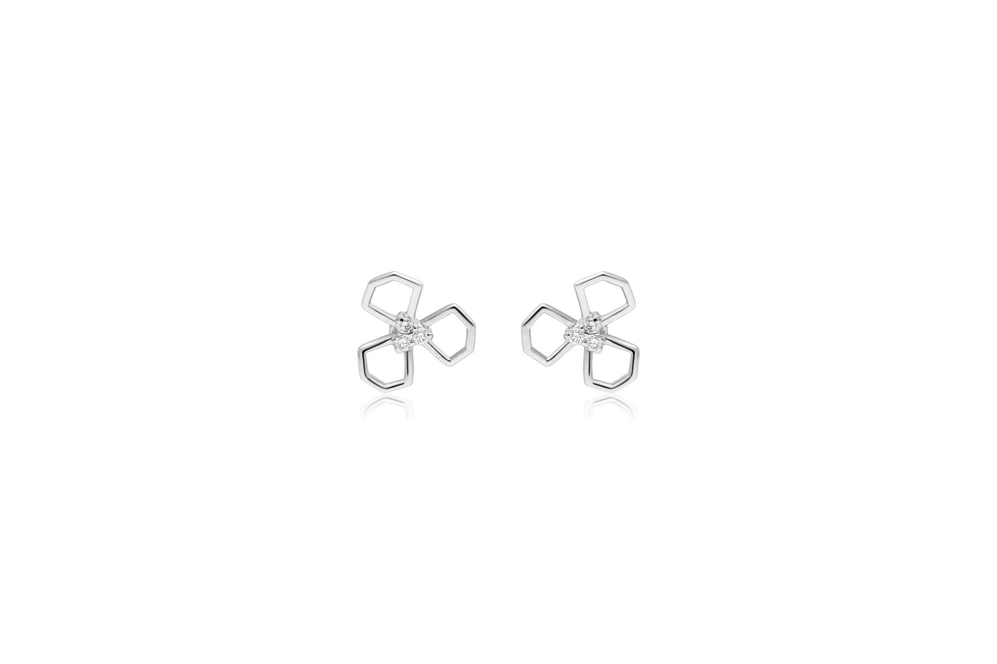 STELLAR SILVER CLOVER PENDANT SET