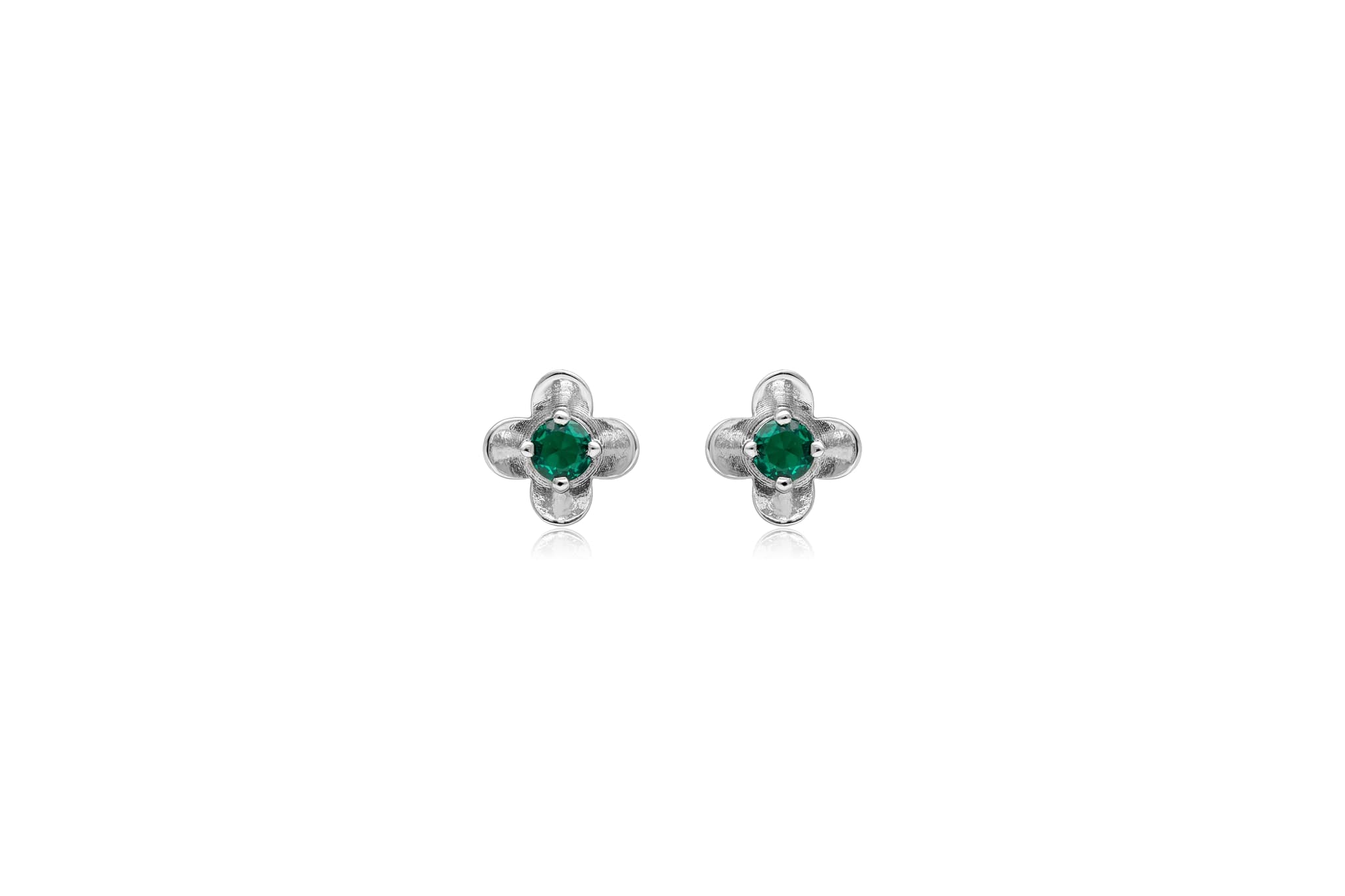 GREEN BLOSSOM SILVER PENDANT SET