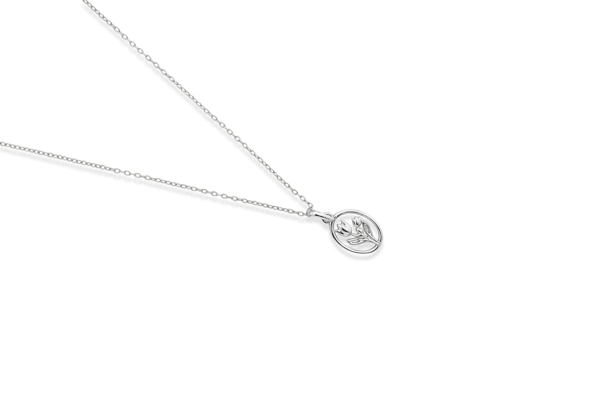 925 STERLING SILVER TULIP PENDANT SET