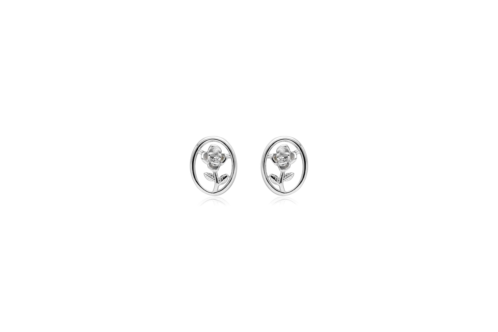 925 STERLING SILVER ROSE PENDANT SET