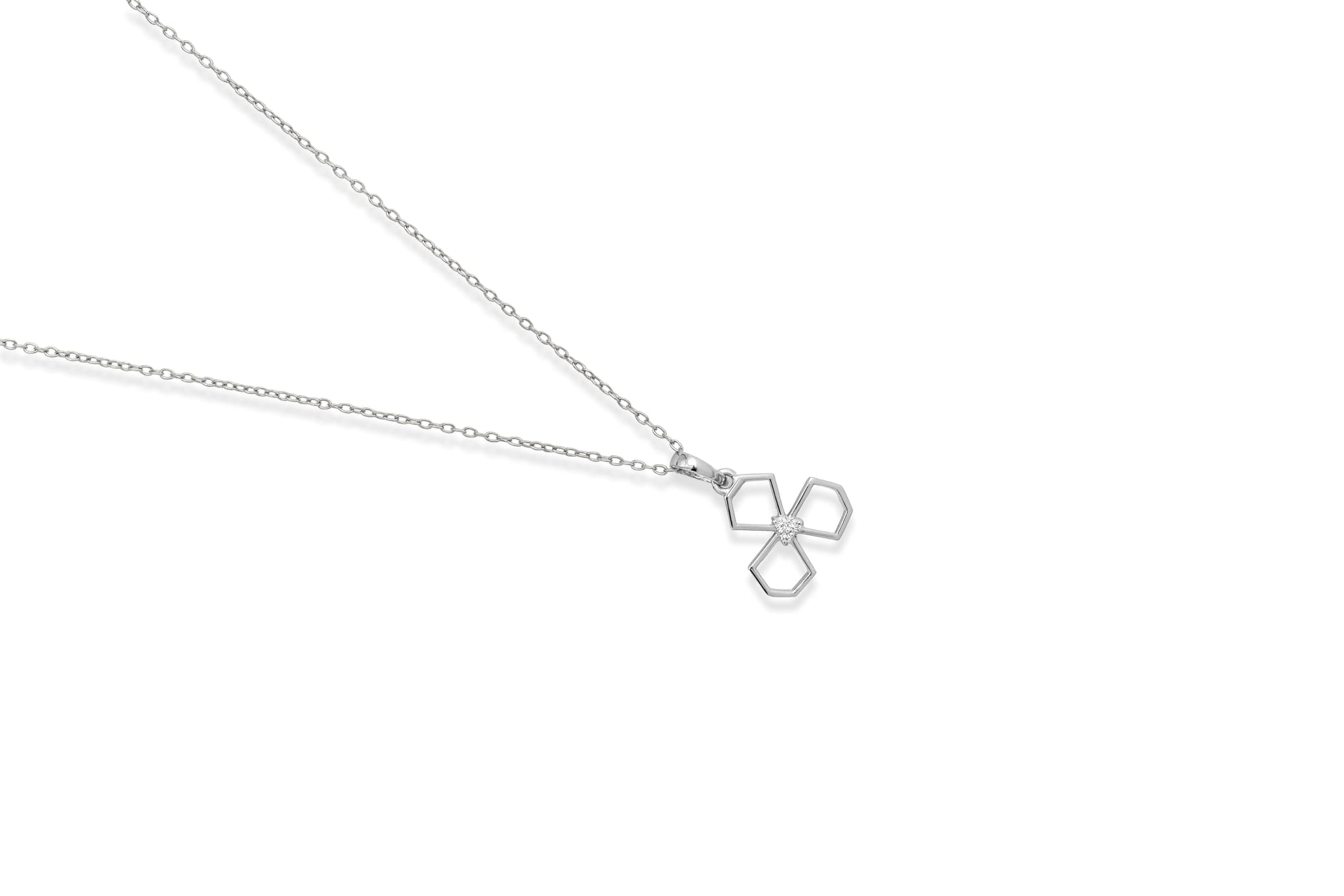 STELLAR SILVER CLOVER PENDANT SET