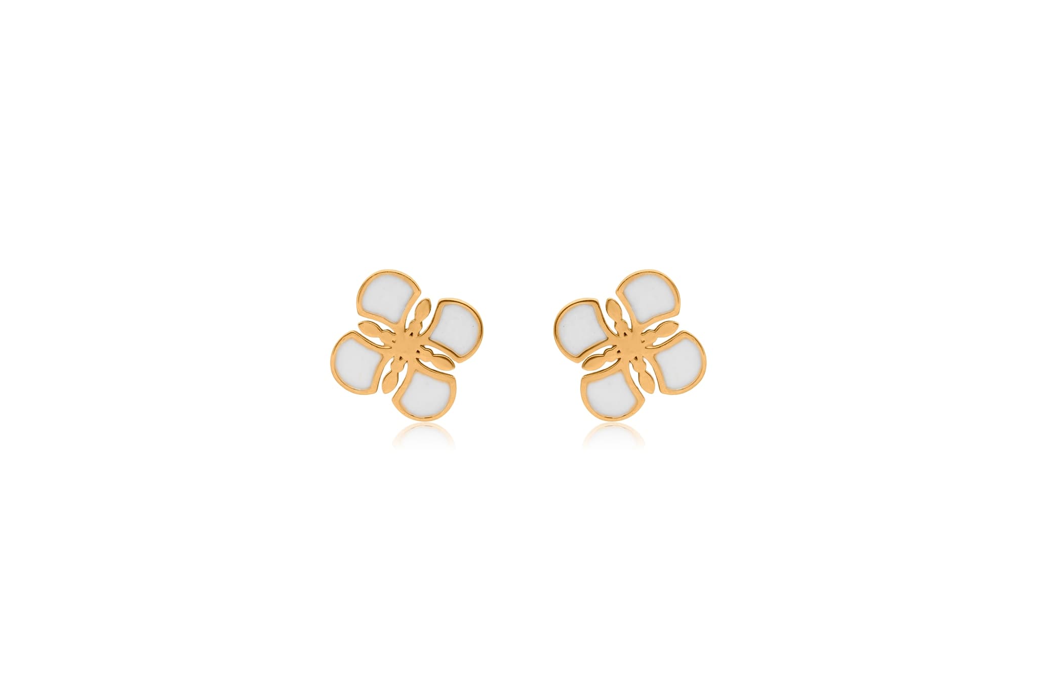 WHITE ORCHID GOLD PENDANT SET