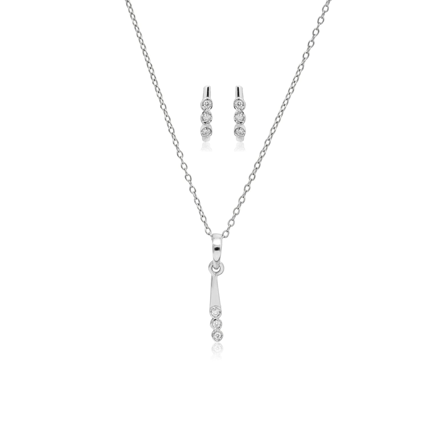 TRILOGY IN SILVER PENDANT SET
