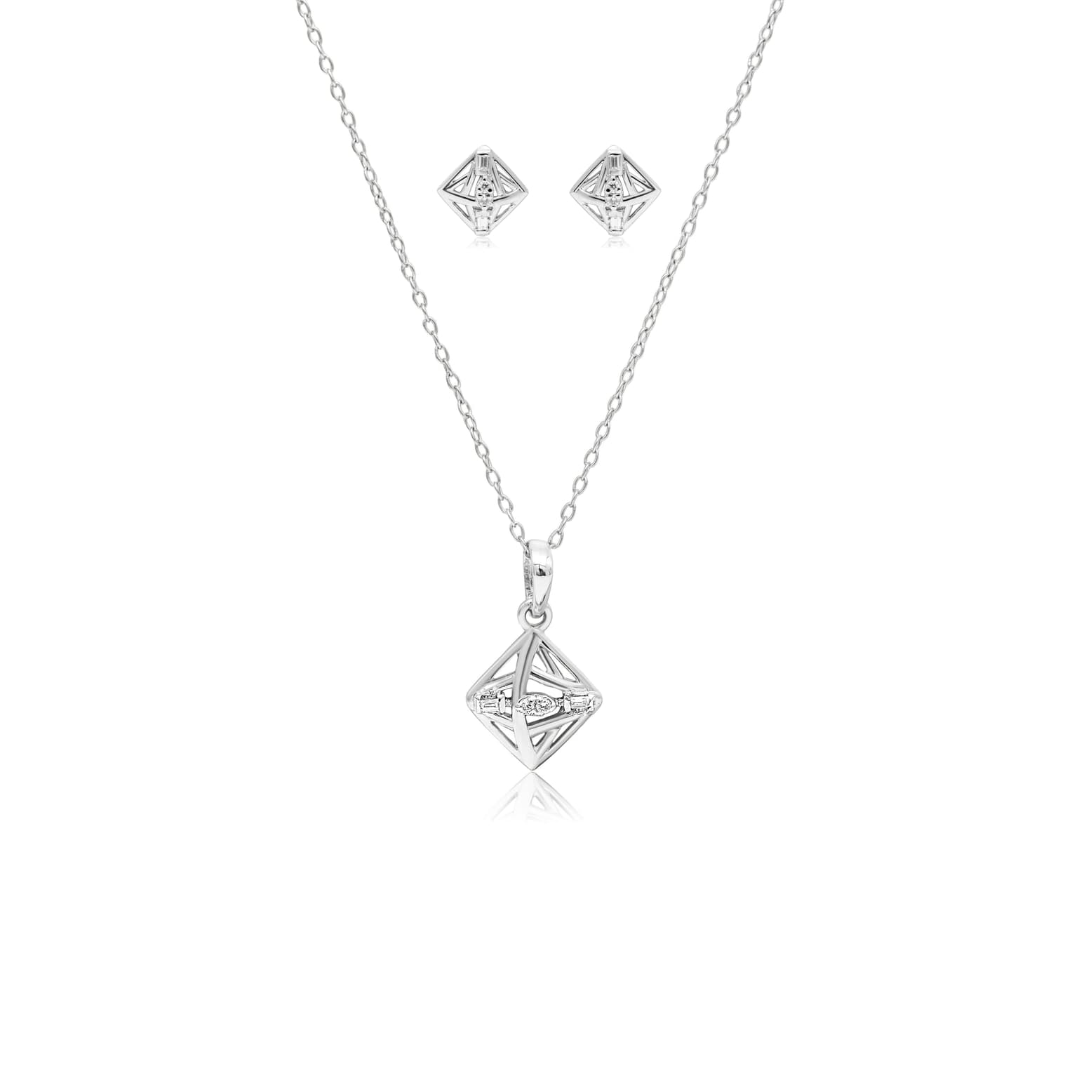 STERLING SILVER CITADEL PENDANT SET
