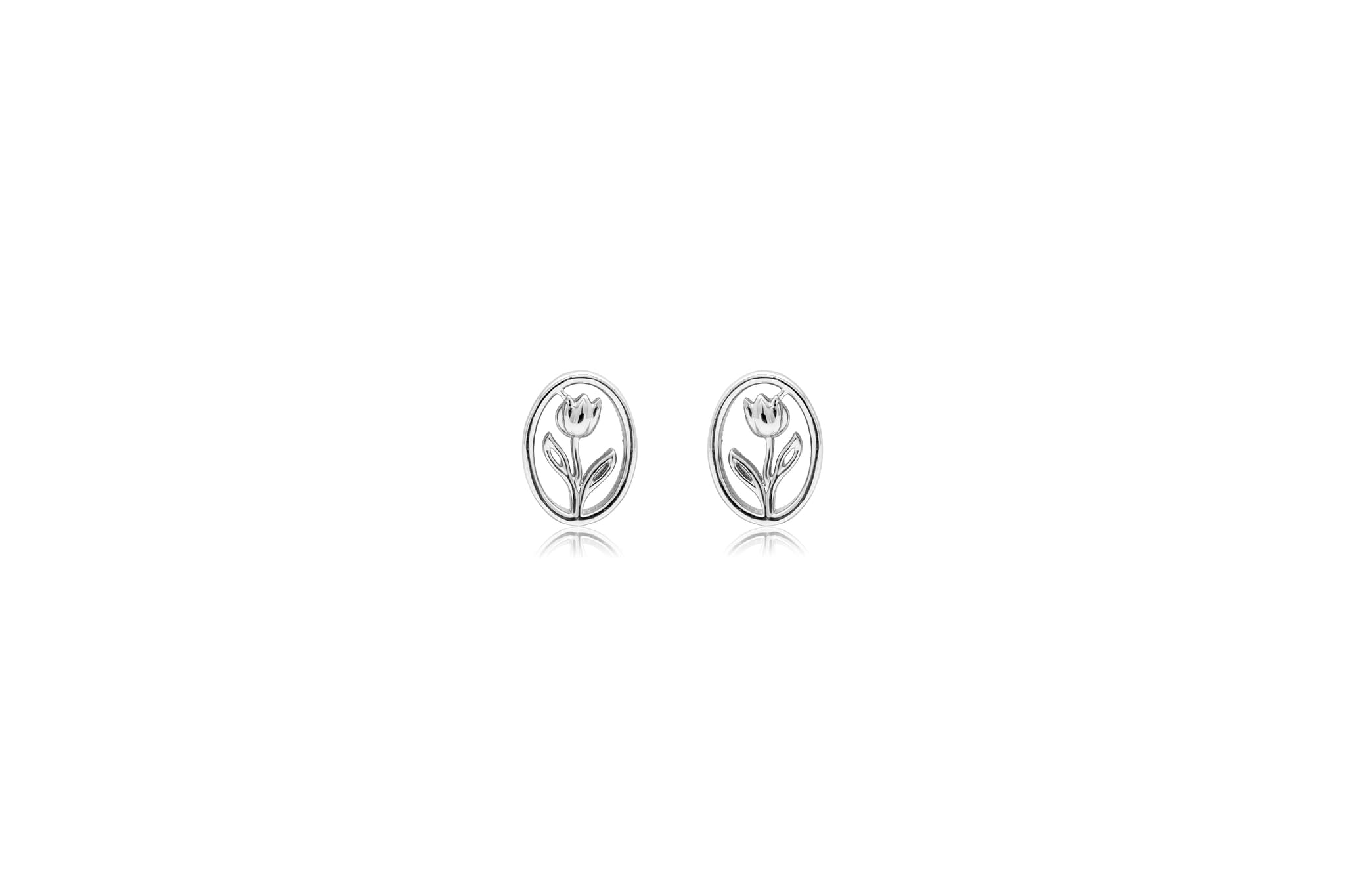 925 STERLING SILVER TULIP PENDANT SET