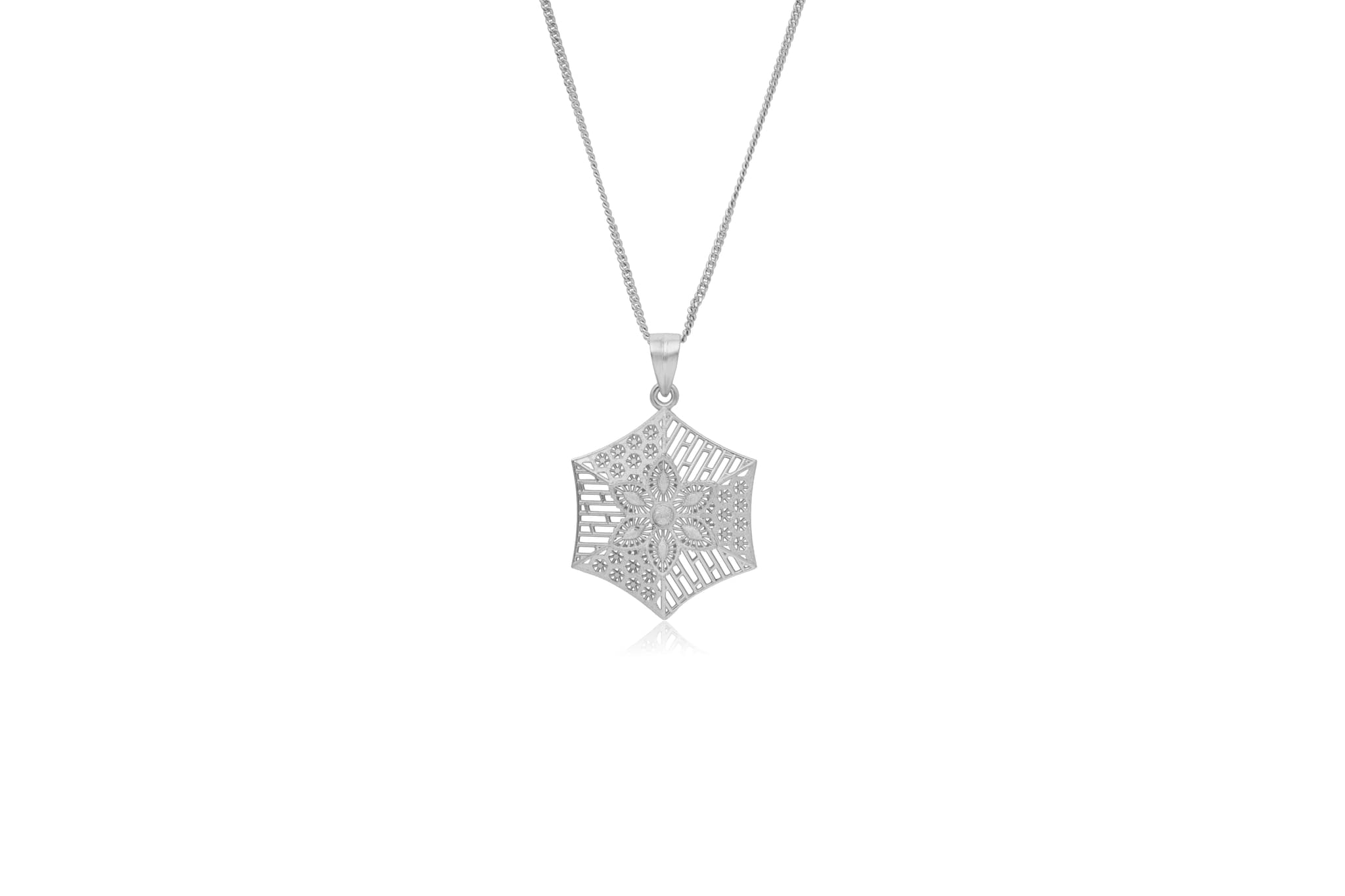 SIXFOLD BLOOM SILVER PENDANT SET