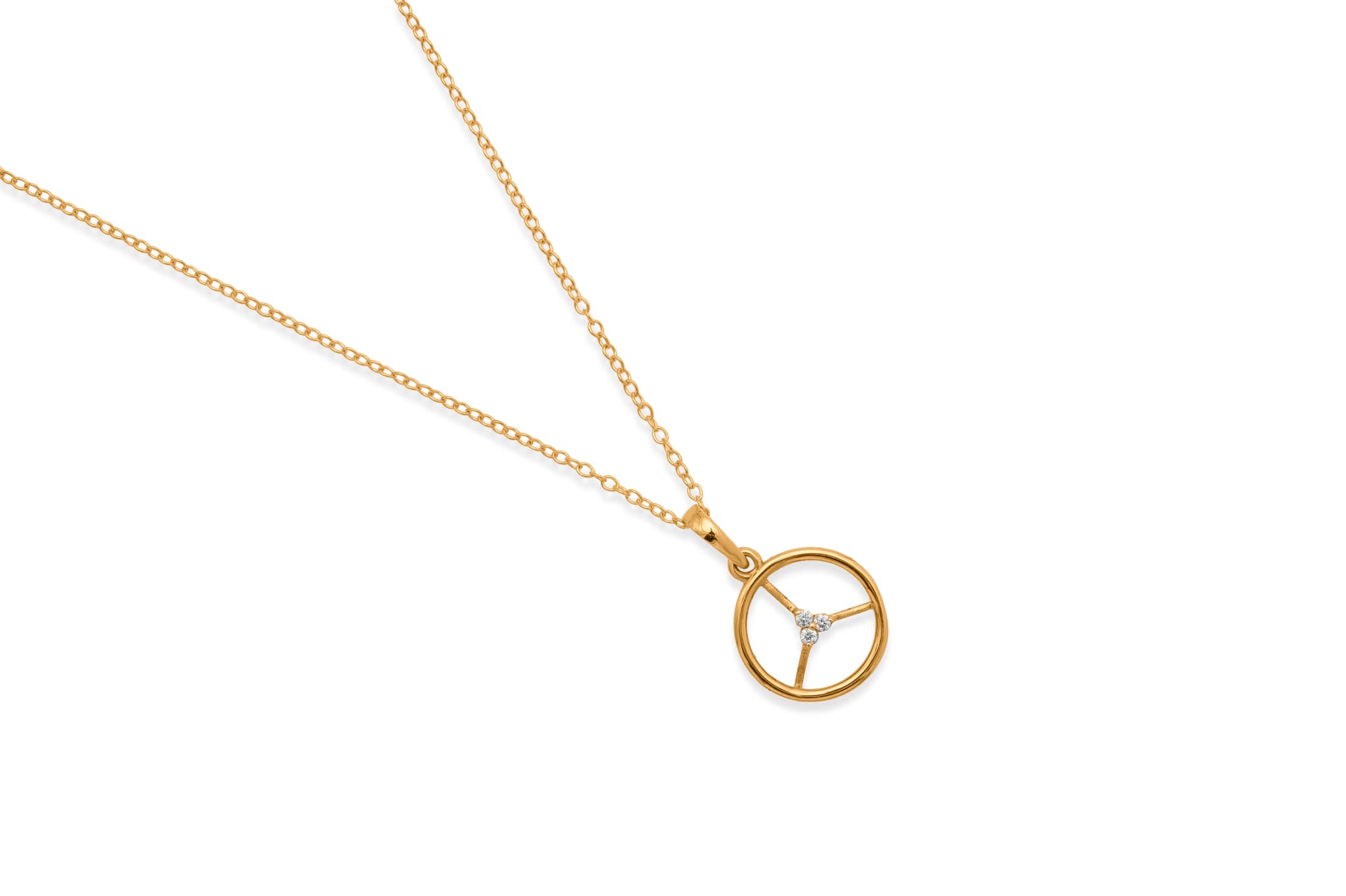 TWINKLING TRINITY DIAMOND PENDANT SET