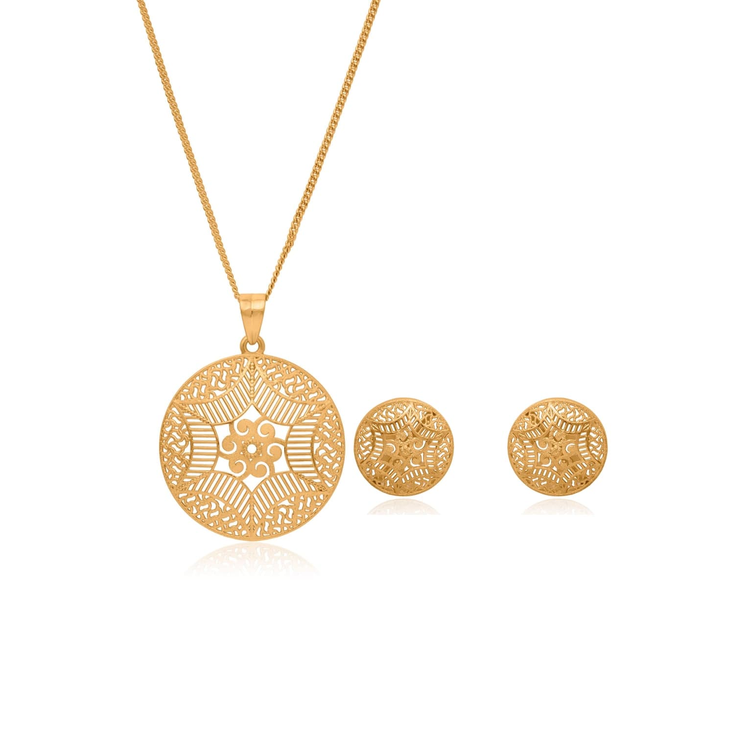 INTRICATE SILVER FILIGREE PENDANT SET