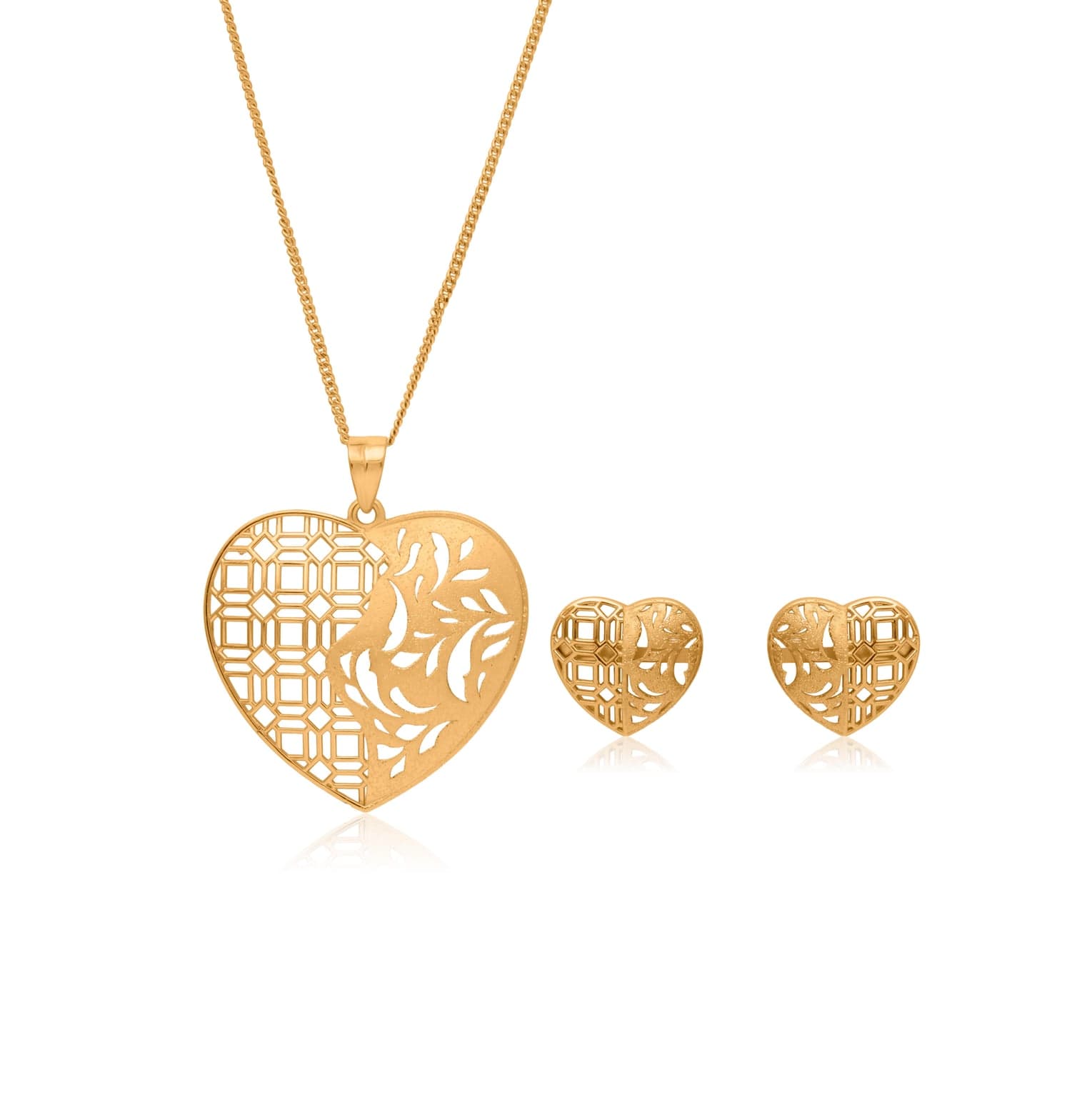 WILDWOOD HEART SILVER PENDANT SET