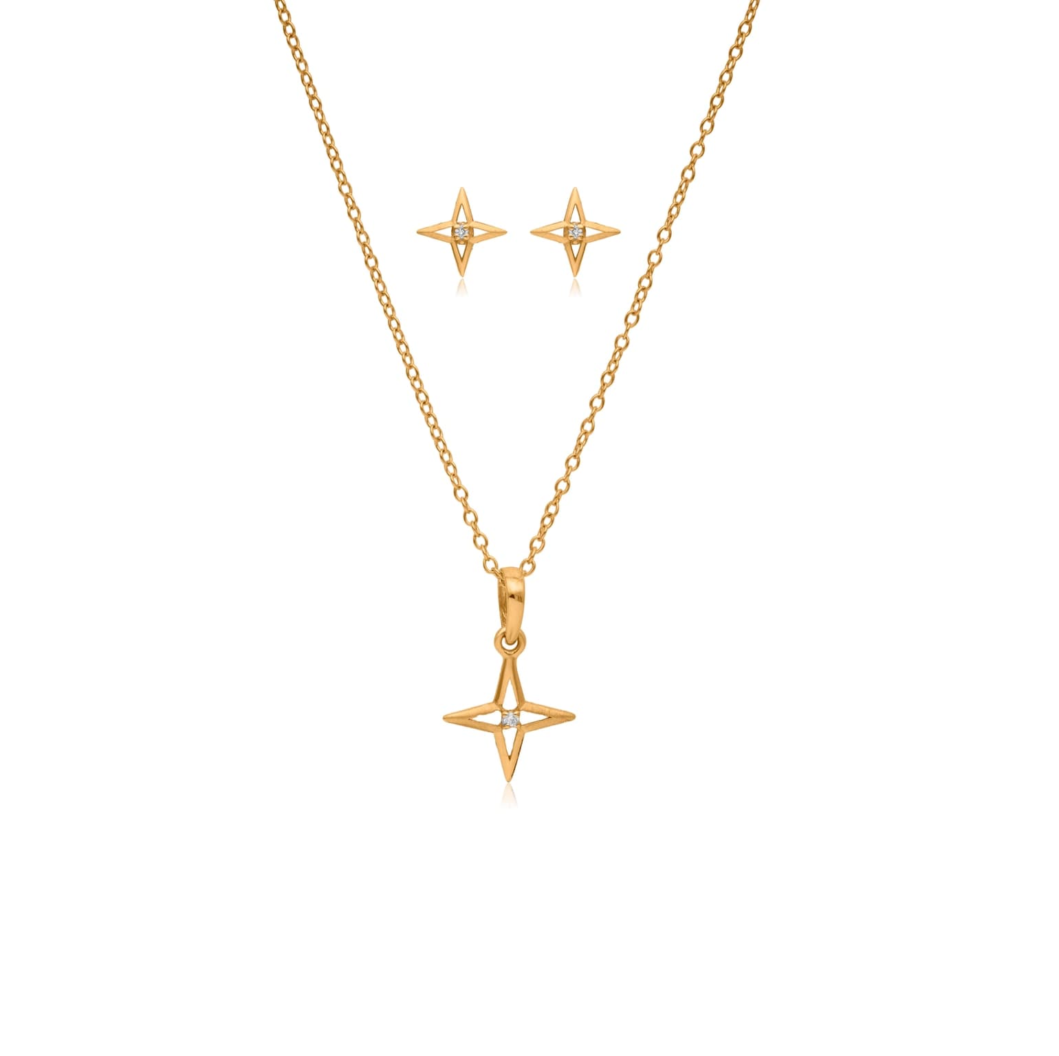 DIAMOND NORTHSTAR PENDANT SET