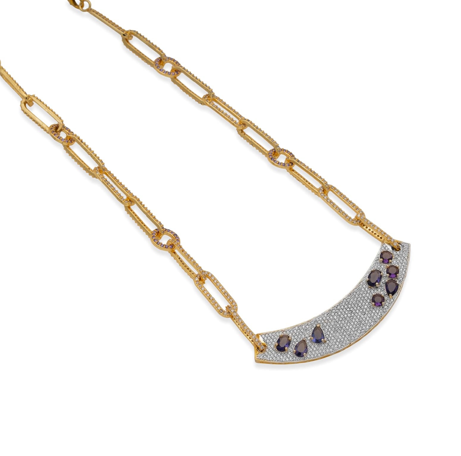 LUNA CURVE SILVER NECKLACE SET