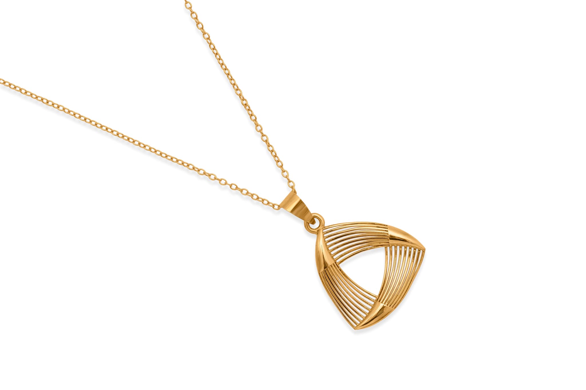 LINEAR LOOM SILVER PENDANT