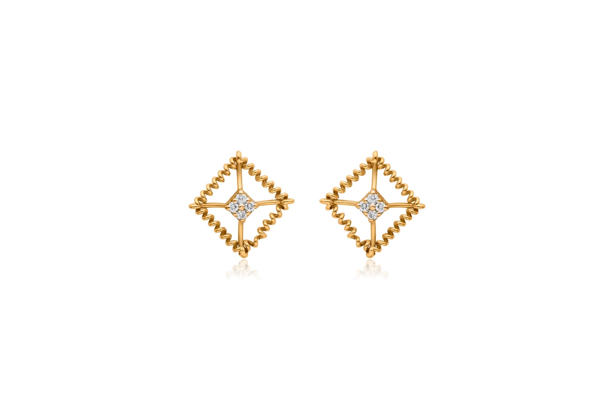 GLOWING SQUARE DIAMOND PENDANT SET