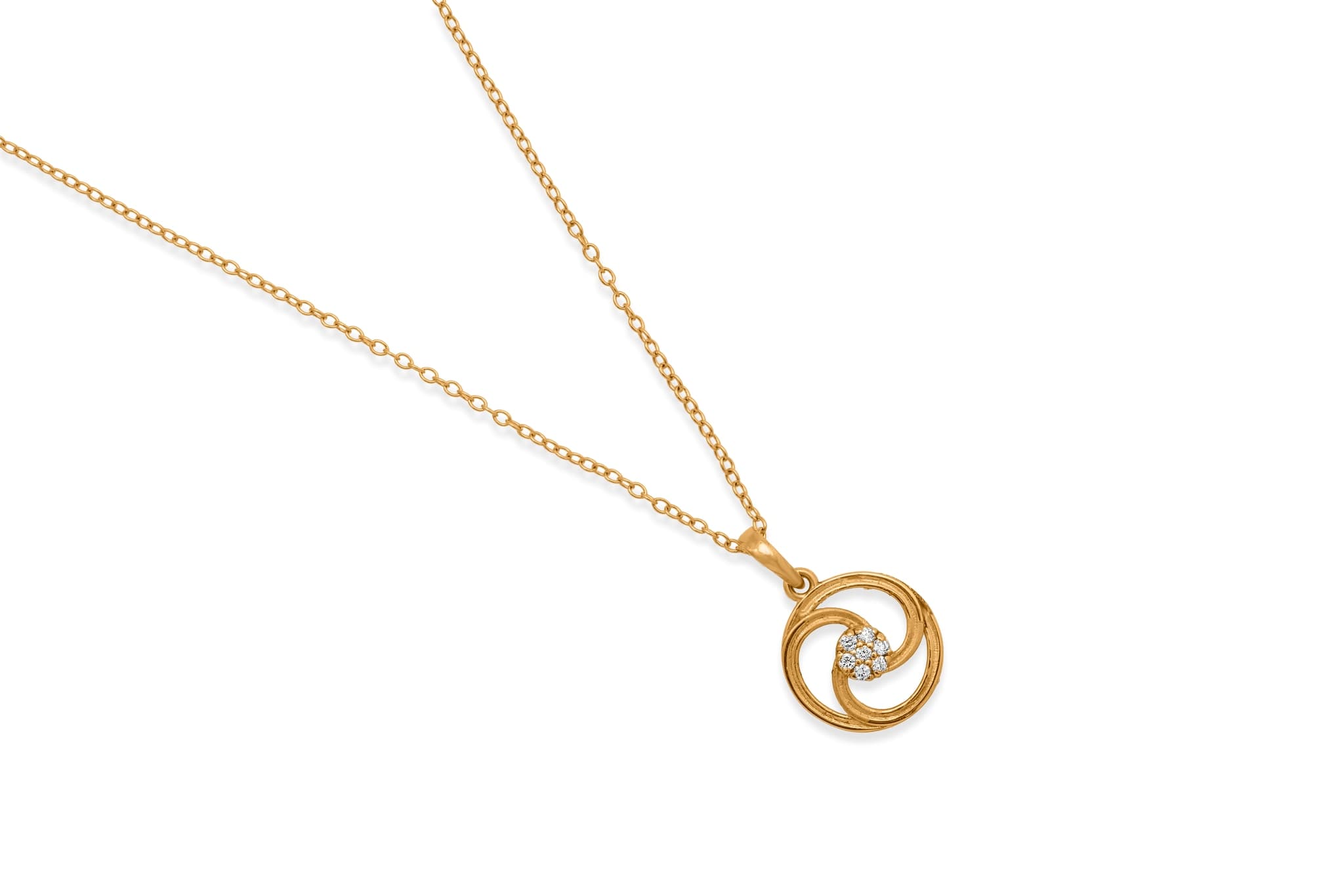 MINIMAL SWIRL DIAMOND PENDANT SET