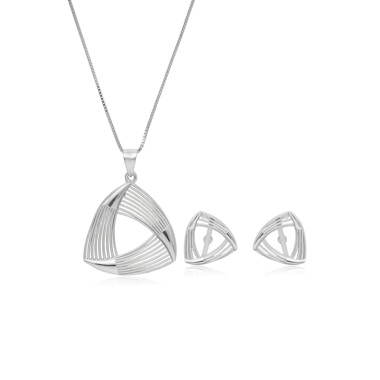 LINEAR LOOM SILVER PENDANT
