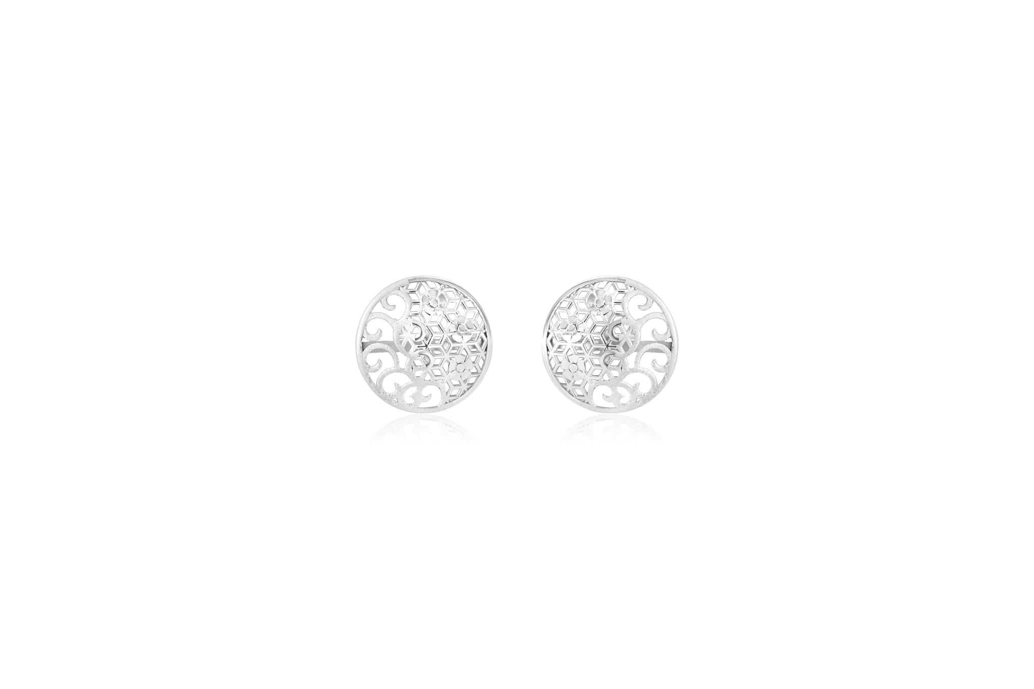 STRUCTURE AND SWIRL SILVER PENDANT SET