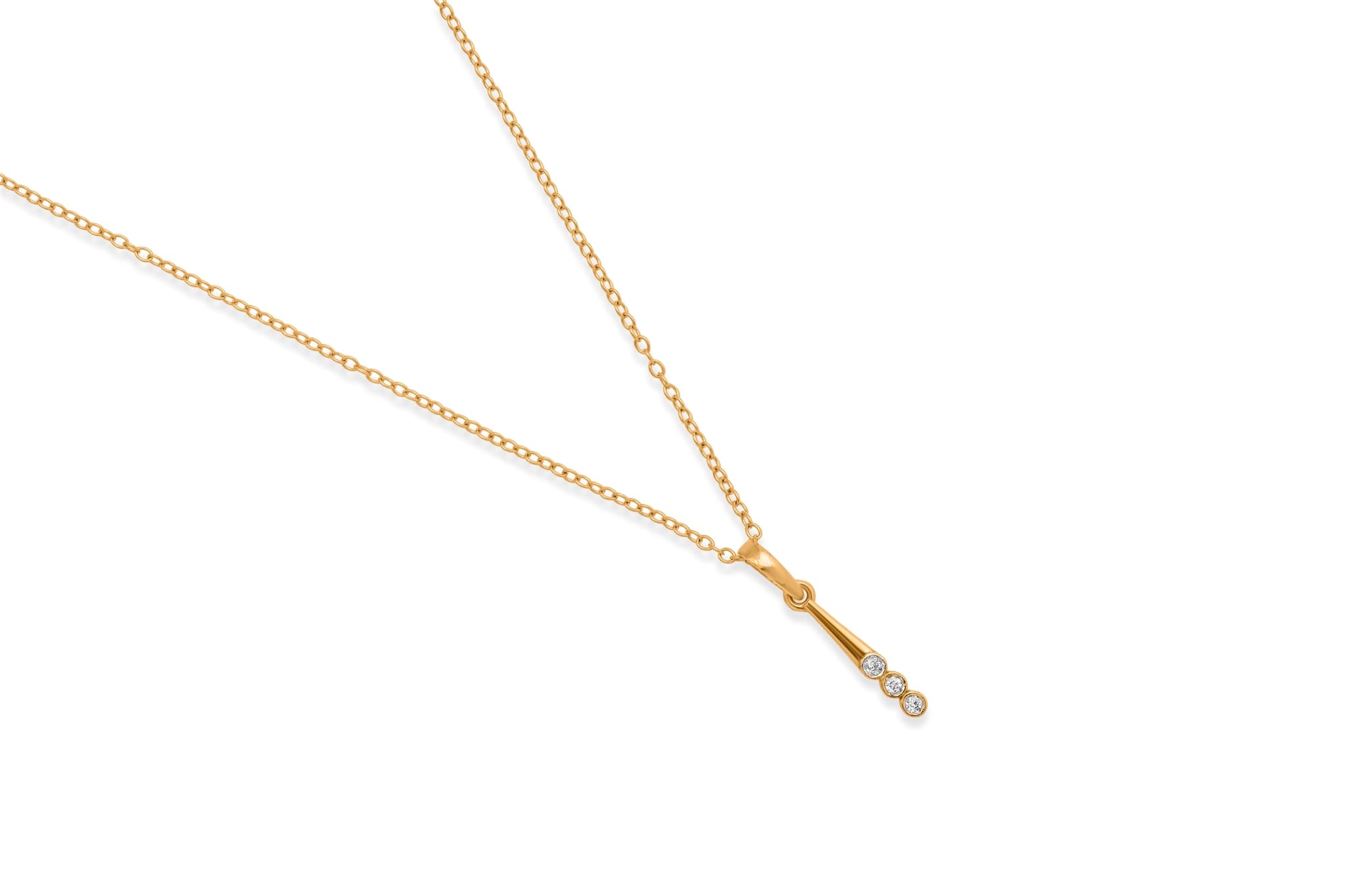 SHINING VERTICAL TRAIL DIAMOND PENDANT SET