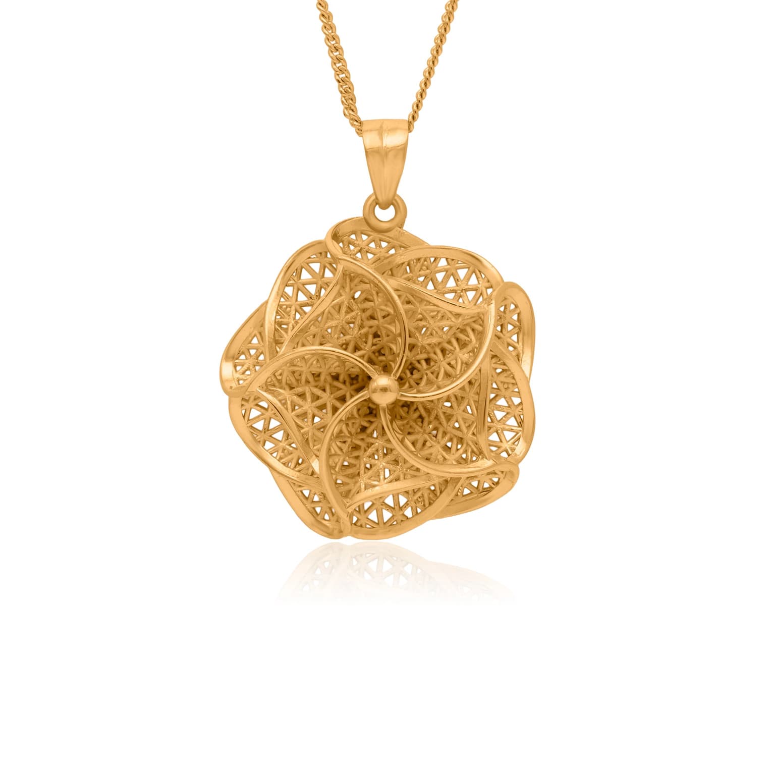SUNWOVEN BLOSSOM SILVER PENDANT