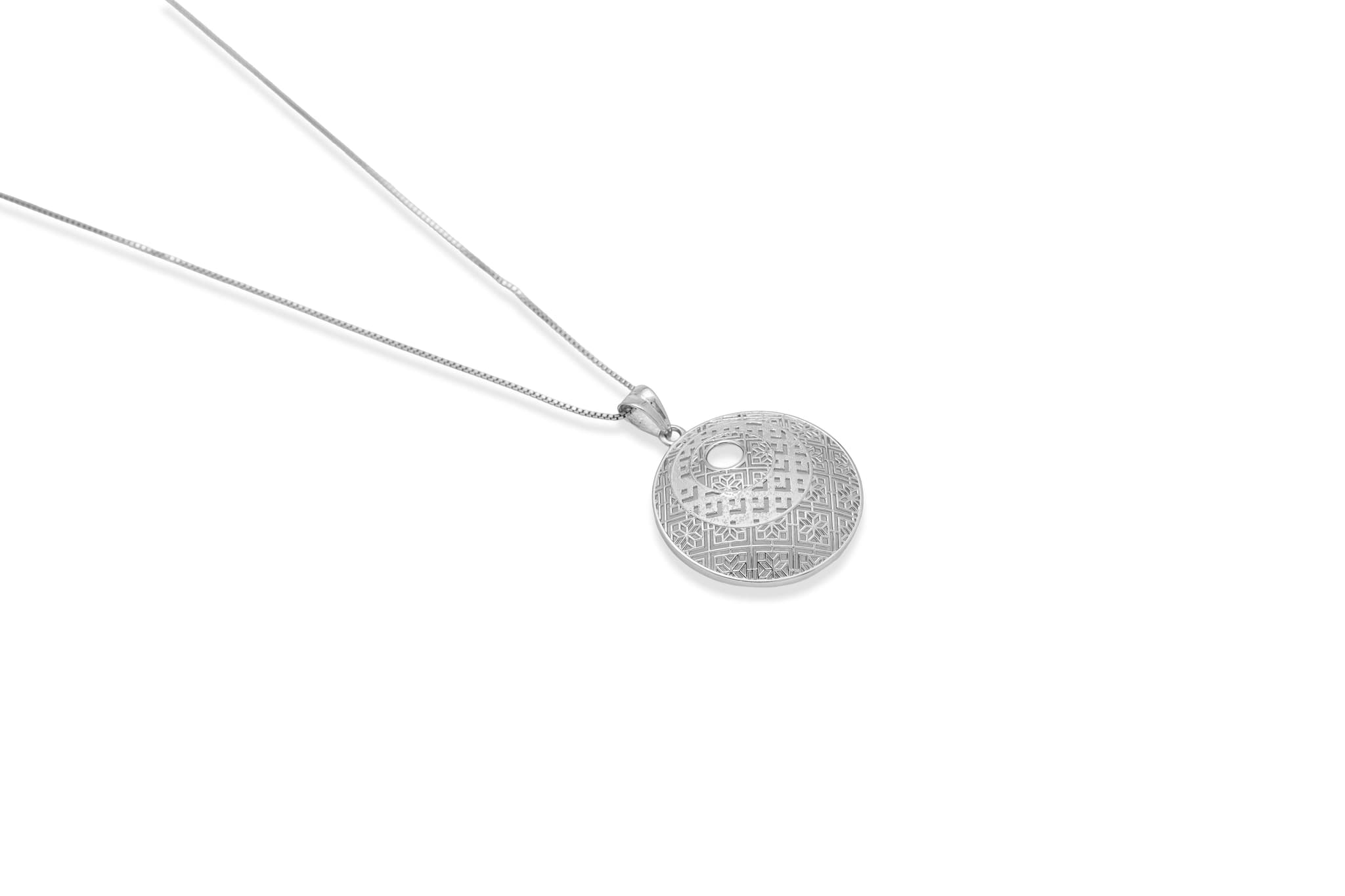 LUNA LATTICEWORK SILVER PENDANT SET