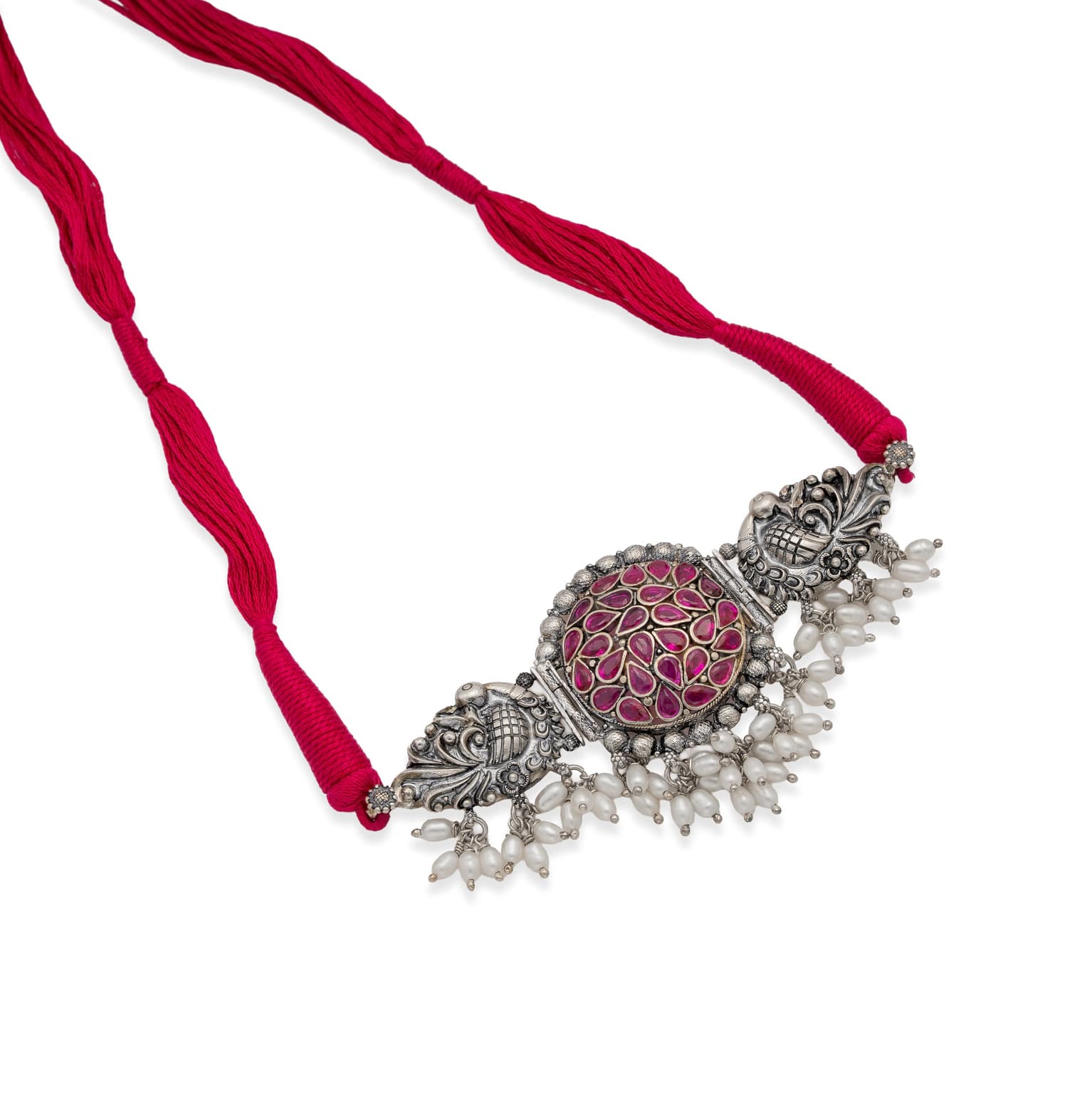 SHADOW AND STONE SILVER NECKLACE SET