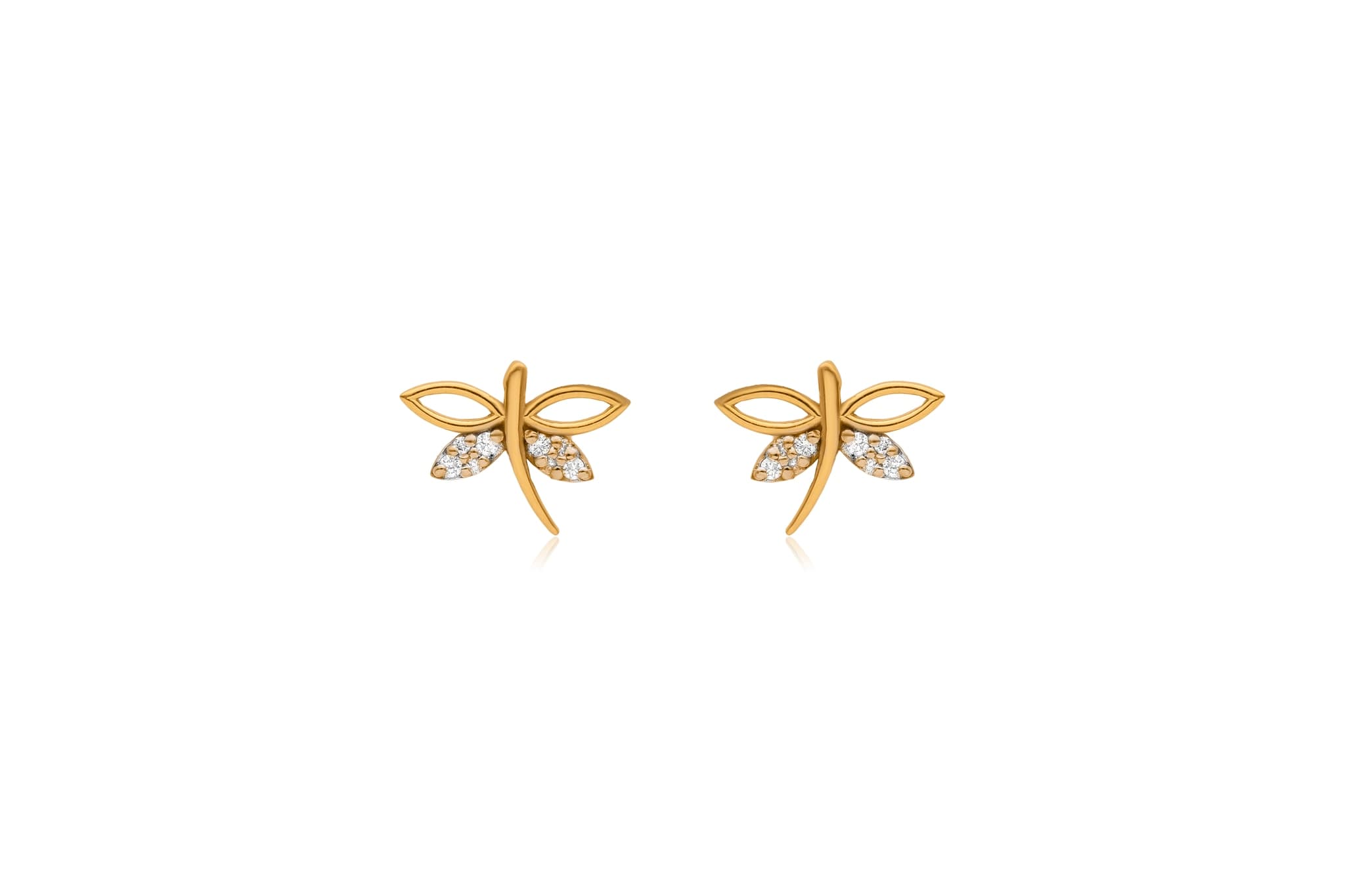 SPARKLING DIAMOND DRAGONFLY PENDANT SET