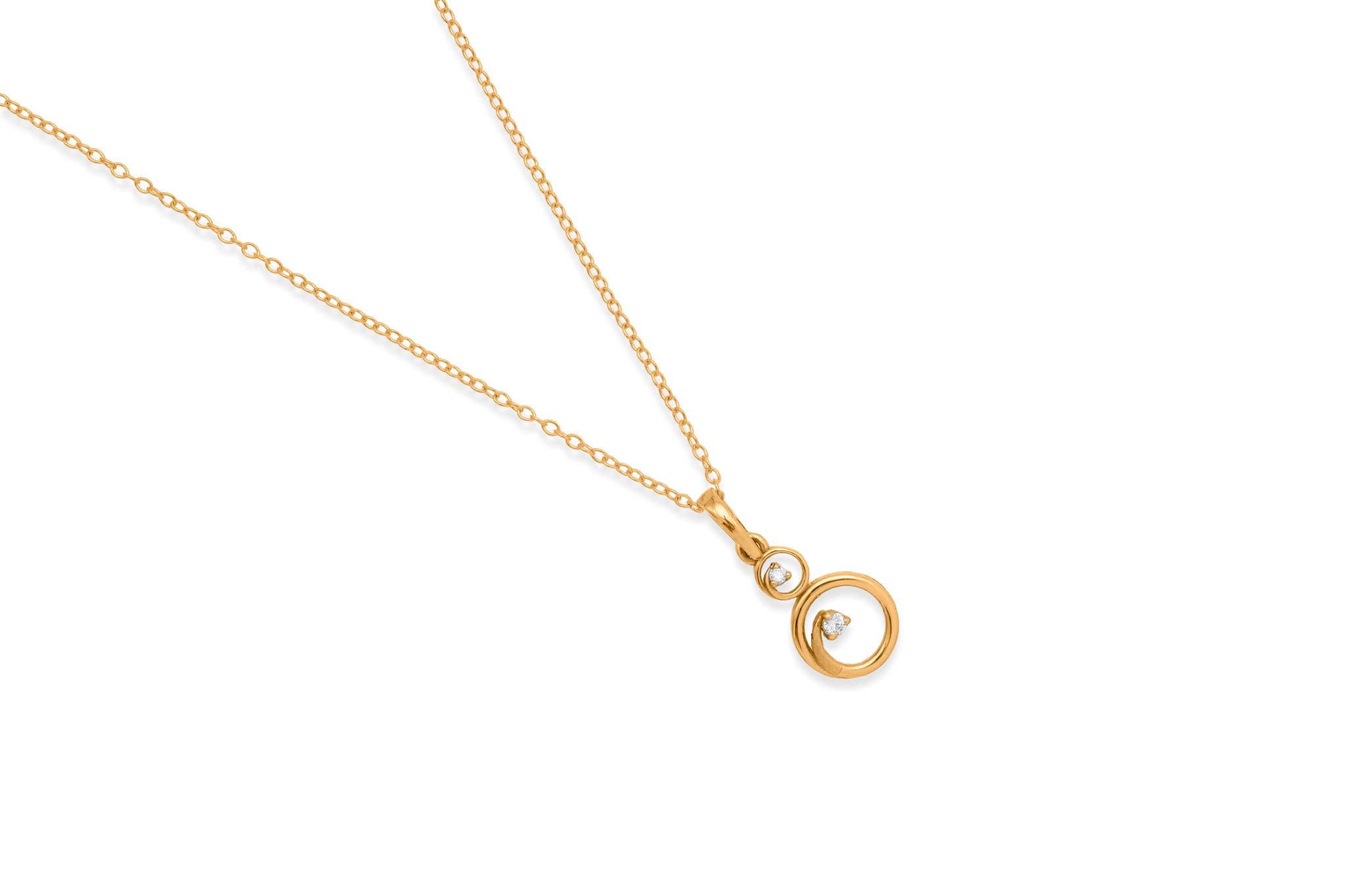 SHIMMERING 14K GOLD WITH DIAMOND PENDANT SET