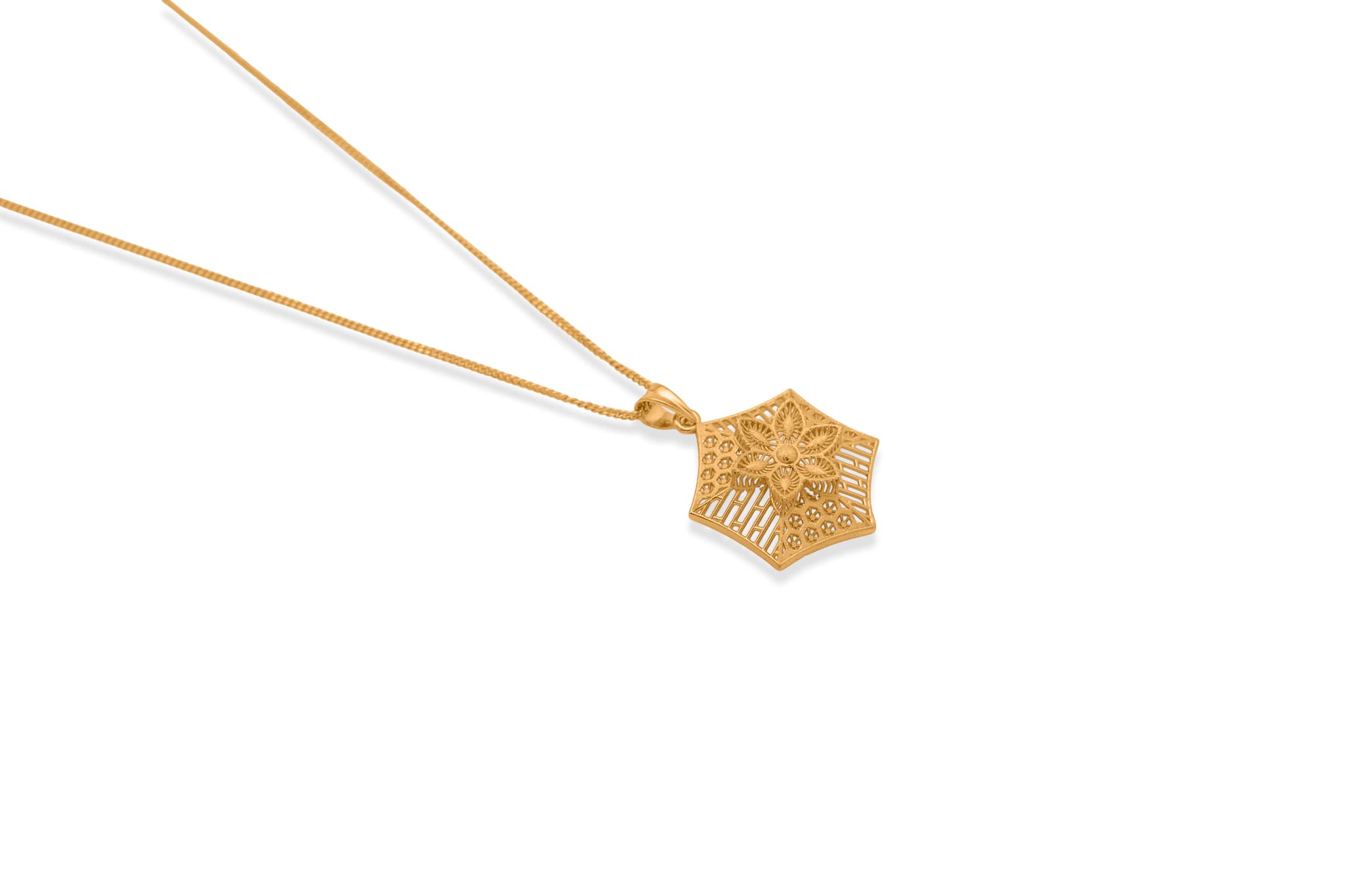 SIXFOLD BLOOM SILVER PENDANT SET