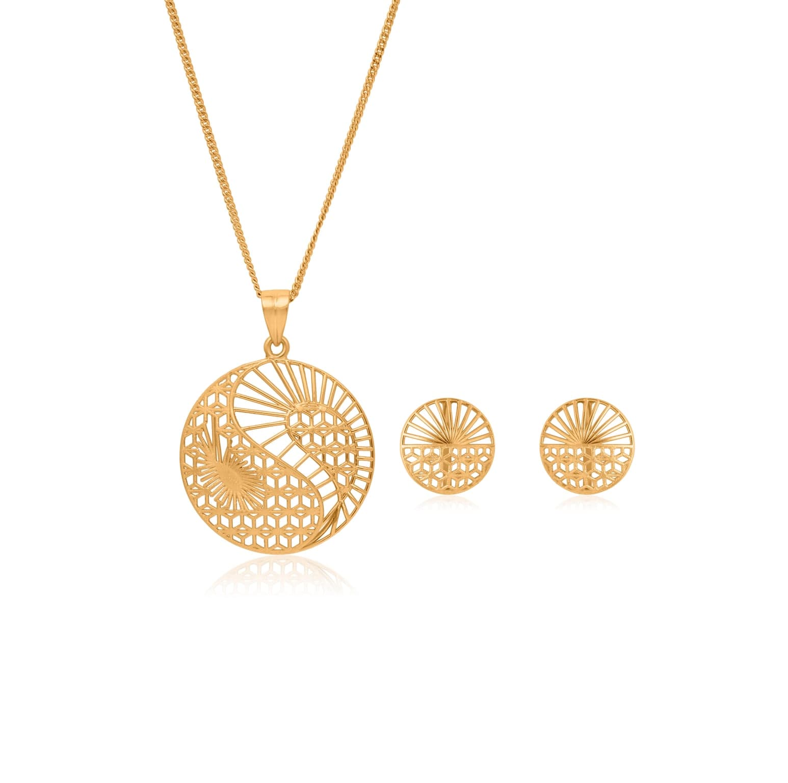 HIGH SHINE SILVER PENDANT SET