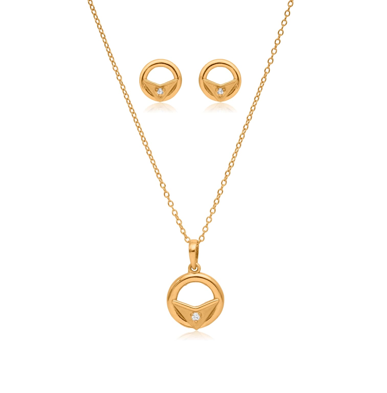 VERTEX GLOW DIAMOND PENDANT SET