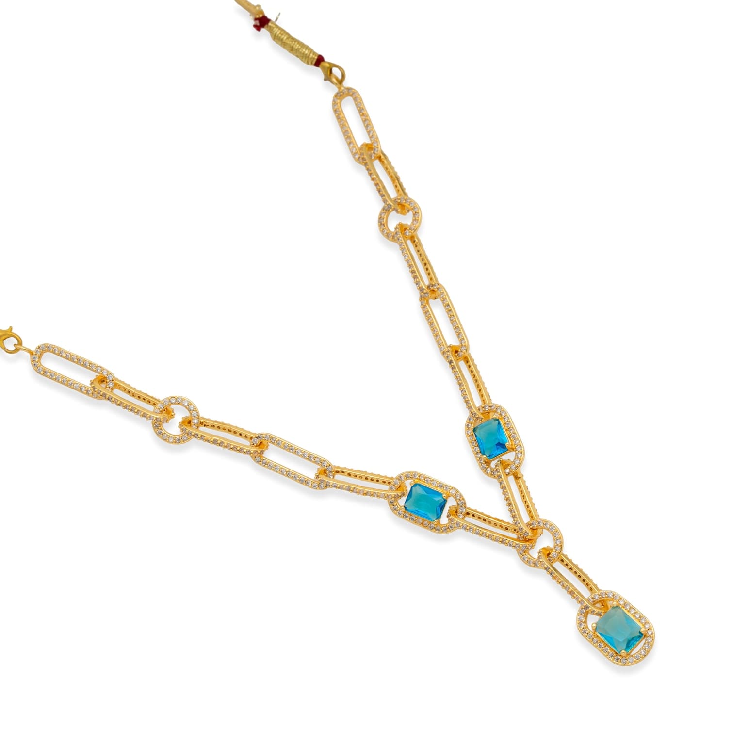 TOPAZ CHAIN SILVER NECKLACE SET