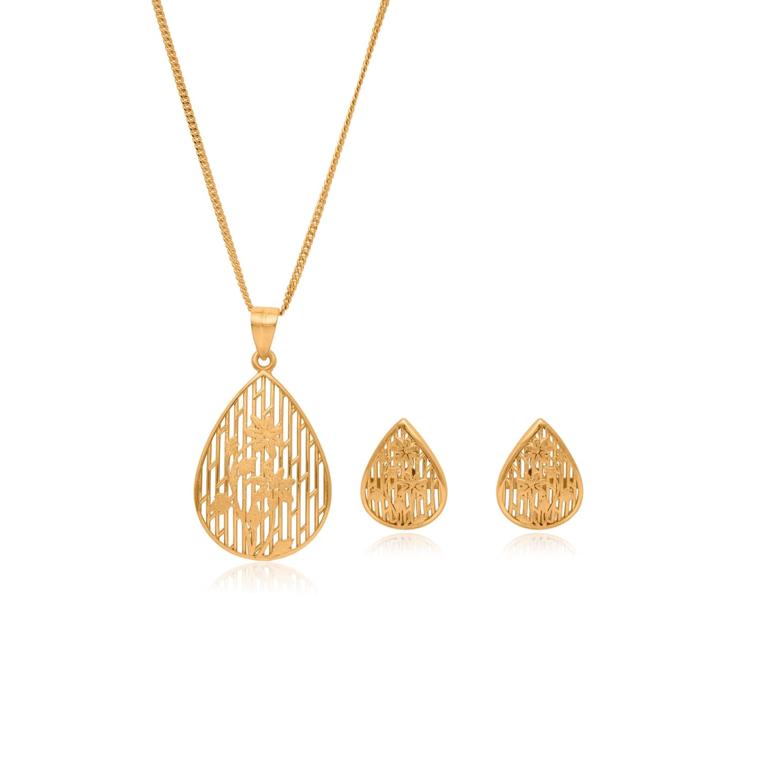 DEWDROP GARDEN SILVER PENDANT SET
