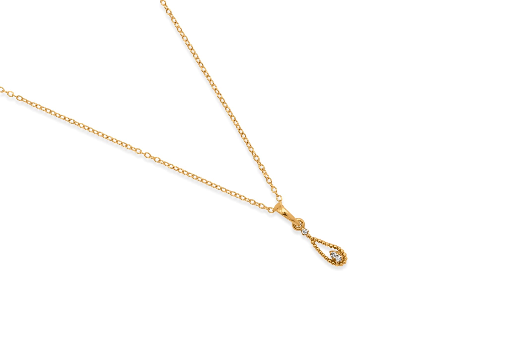 DIAMOND TEARDROP PENDANT SET