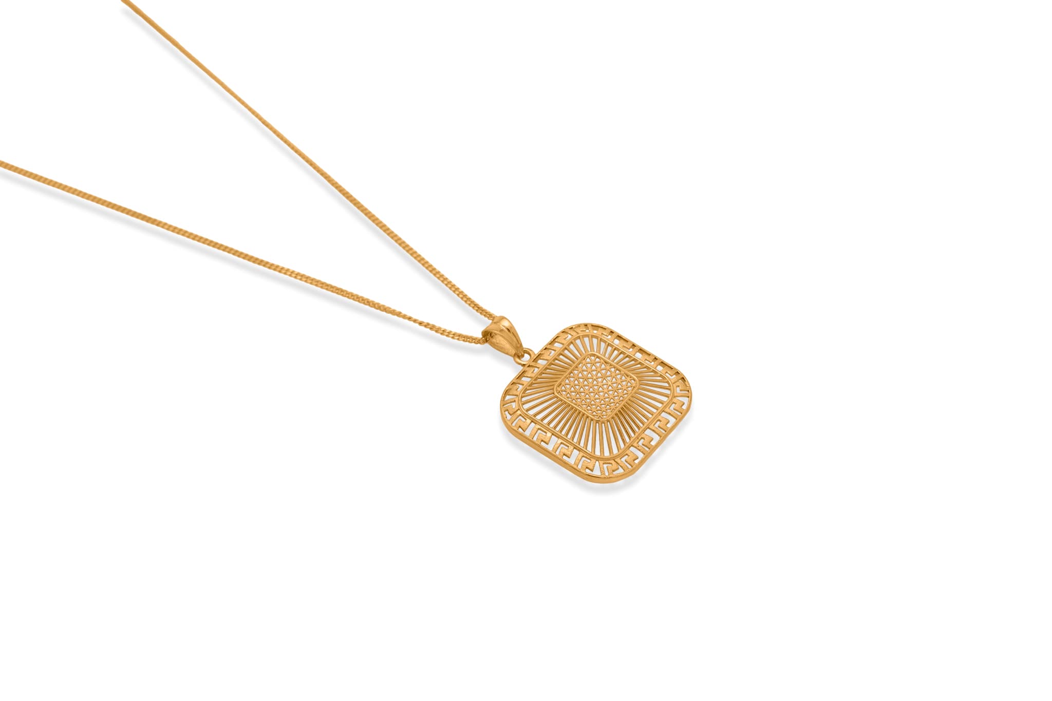 SIUNFRAME SQUARE SILVER PENDANT