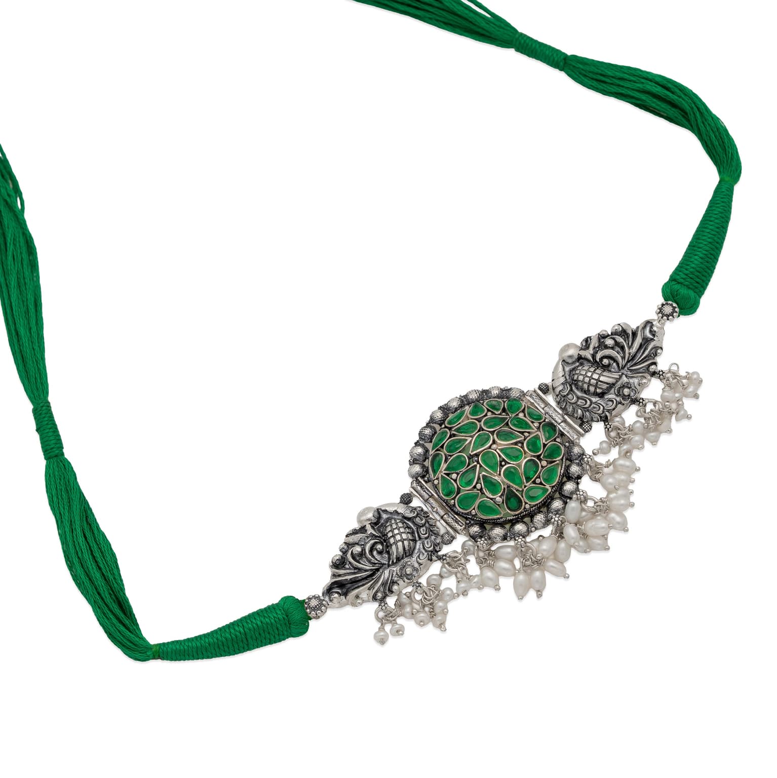 SHADOW AND STONE SILVER NECKLACE SET