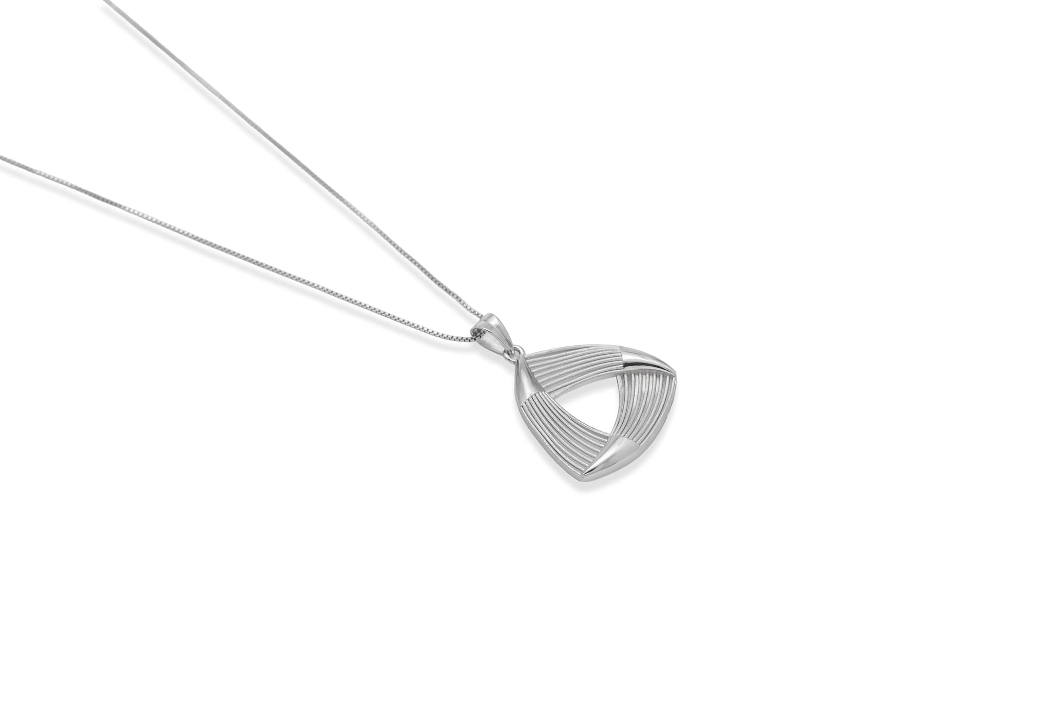 LINEAR LOOM SILVER PENDANT