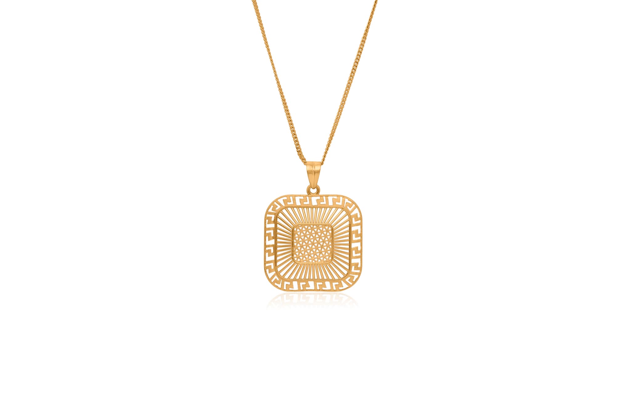 SIUNFRAME SQUARE SILVER PENDANT