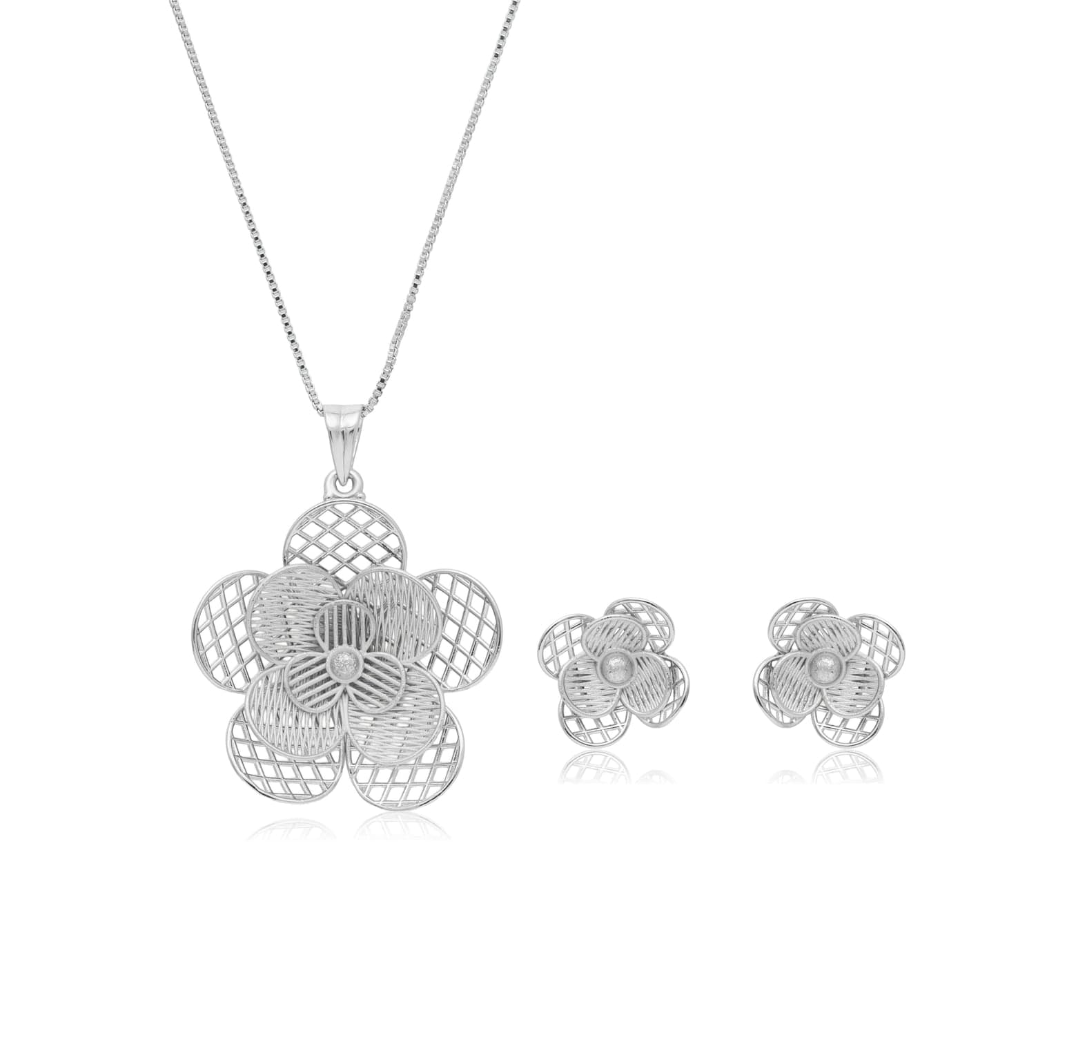 ARGENT BLOOM SILVER PENDANT SET