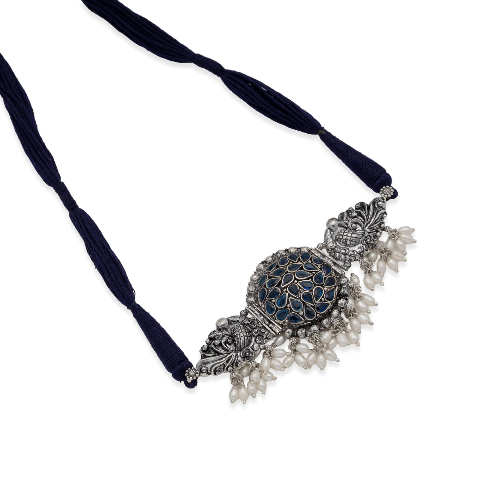 SHADOW AND STONE SILVER NECKLACE SET