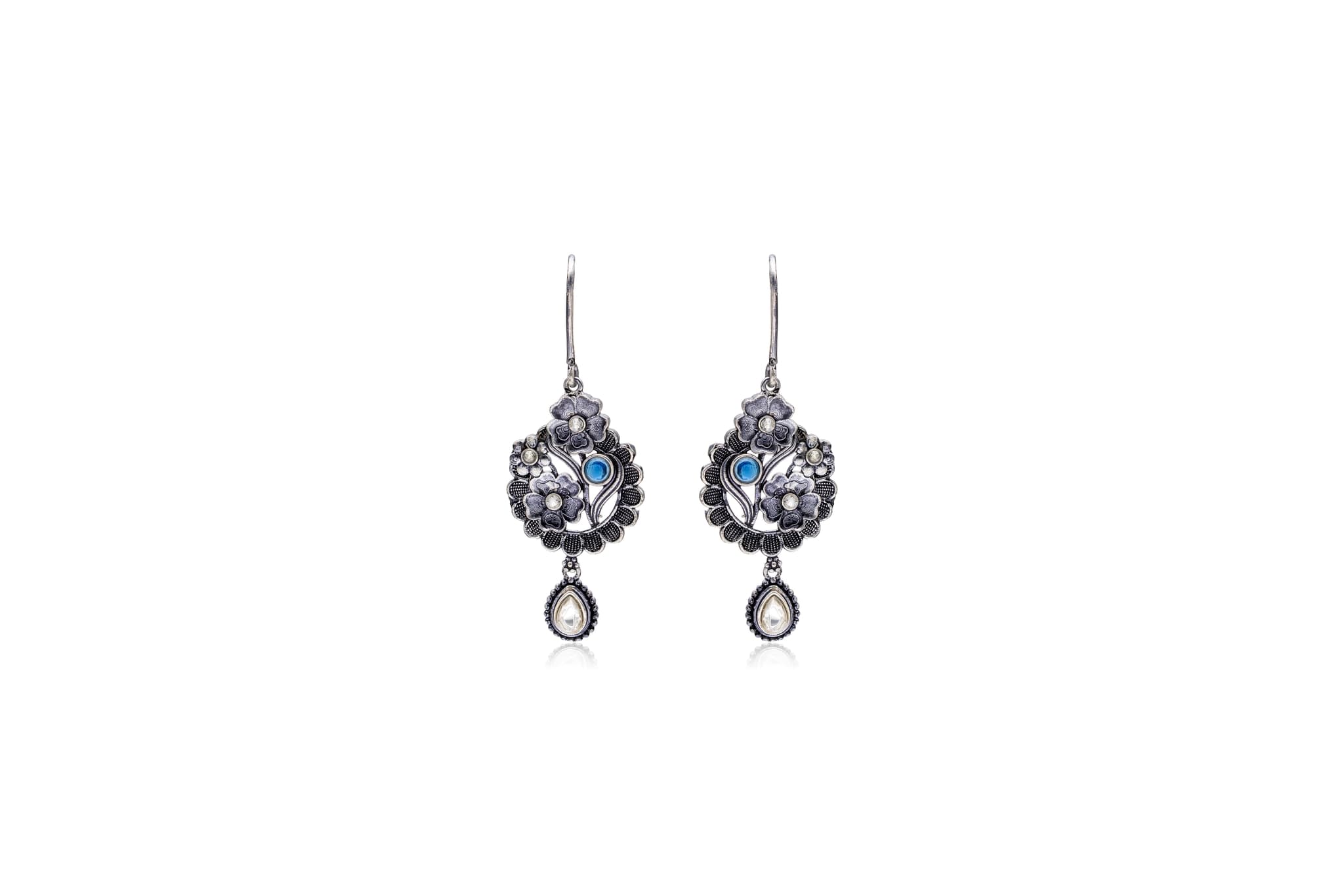 Flora grace silver earrings – handcrafted silver EARRINGS