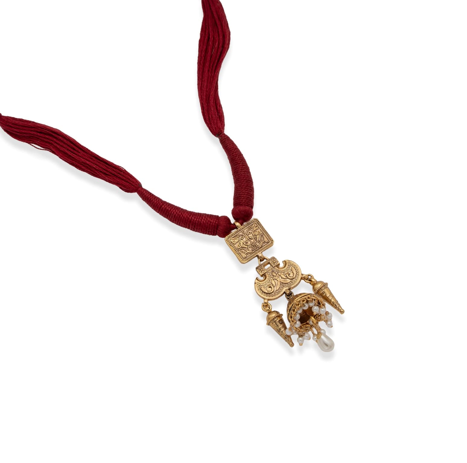 MANDIRA JHUMKA HAAR SILVER PENDANT
