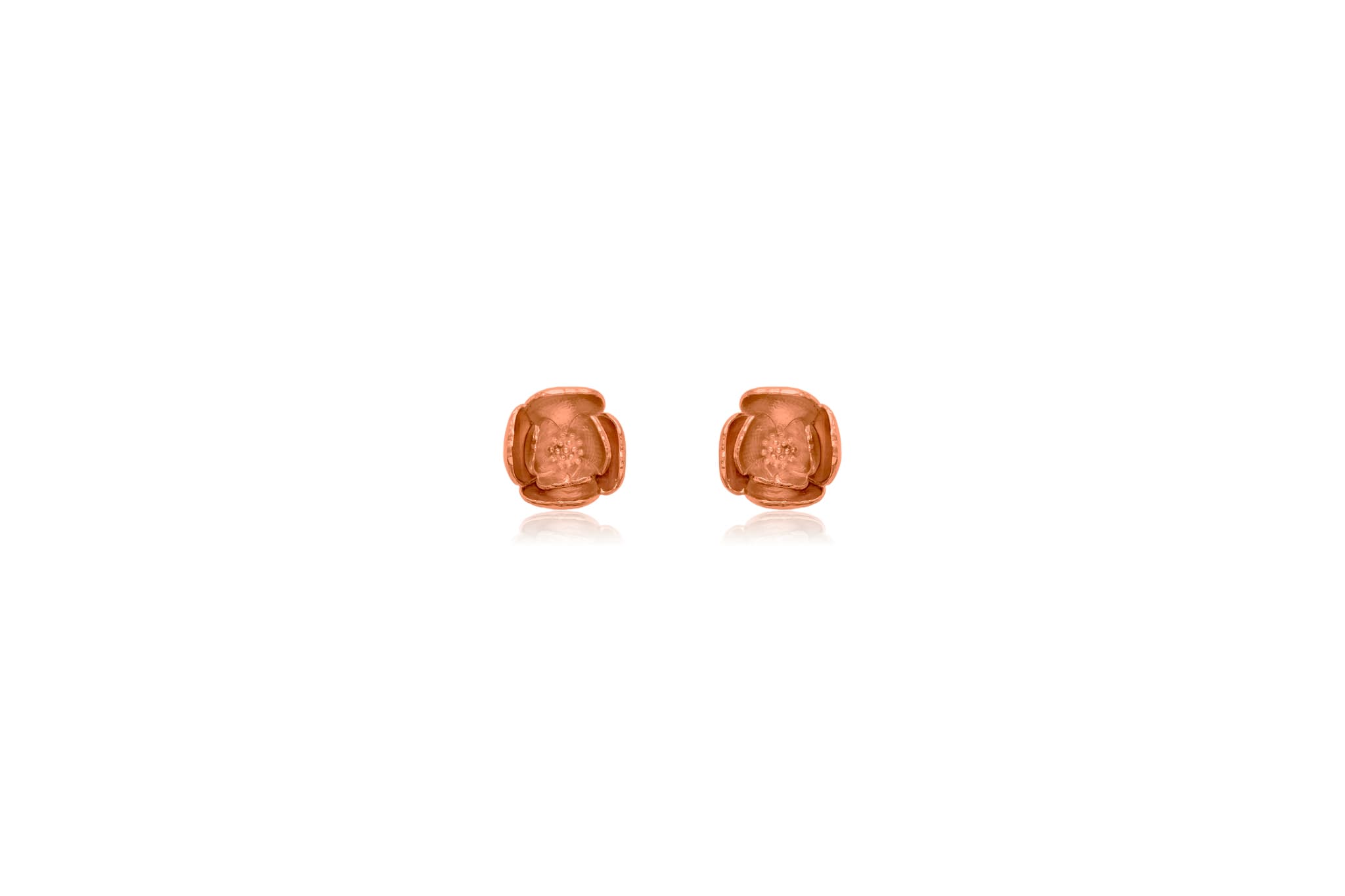 Floral Silver Stud Earrings