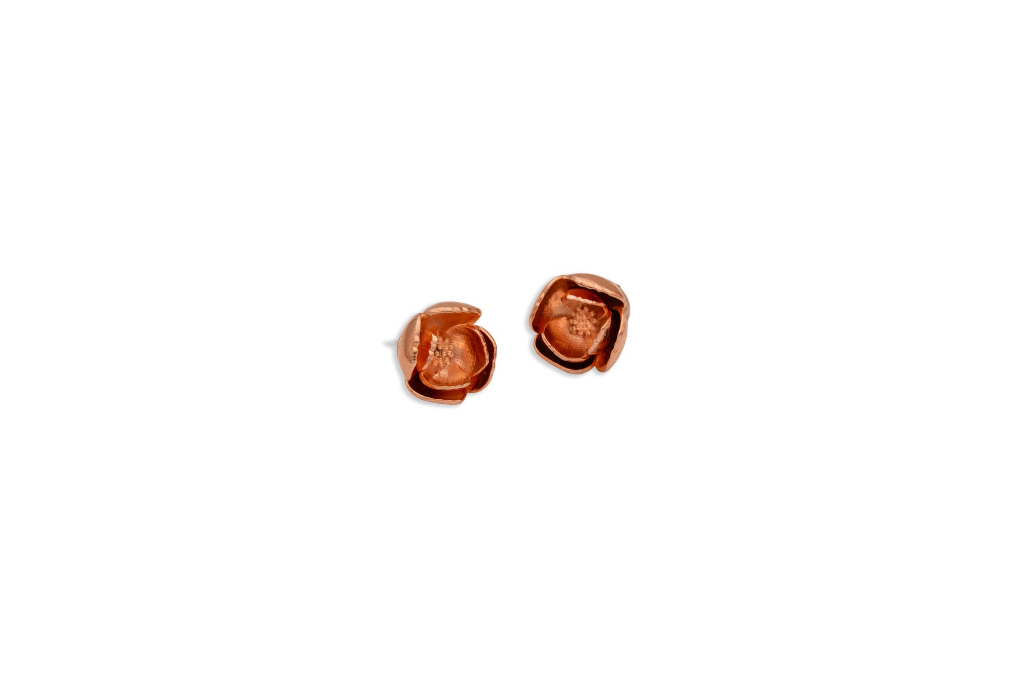 Floral Silver Stud Earrings