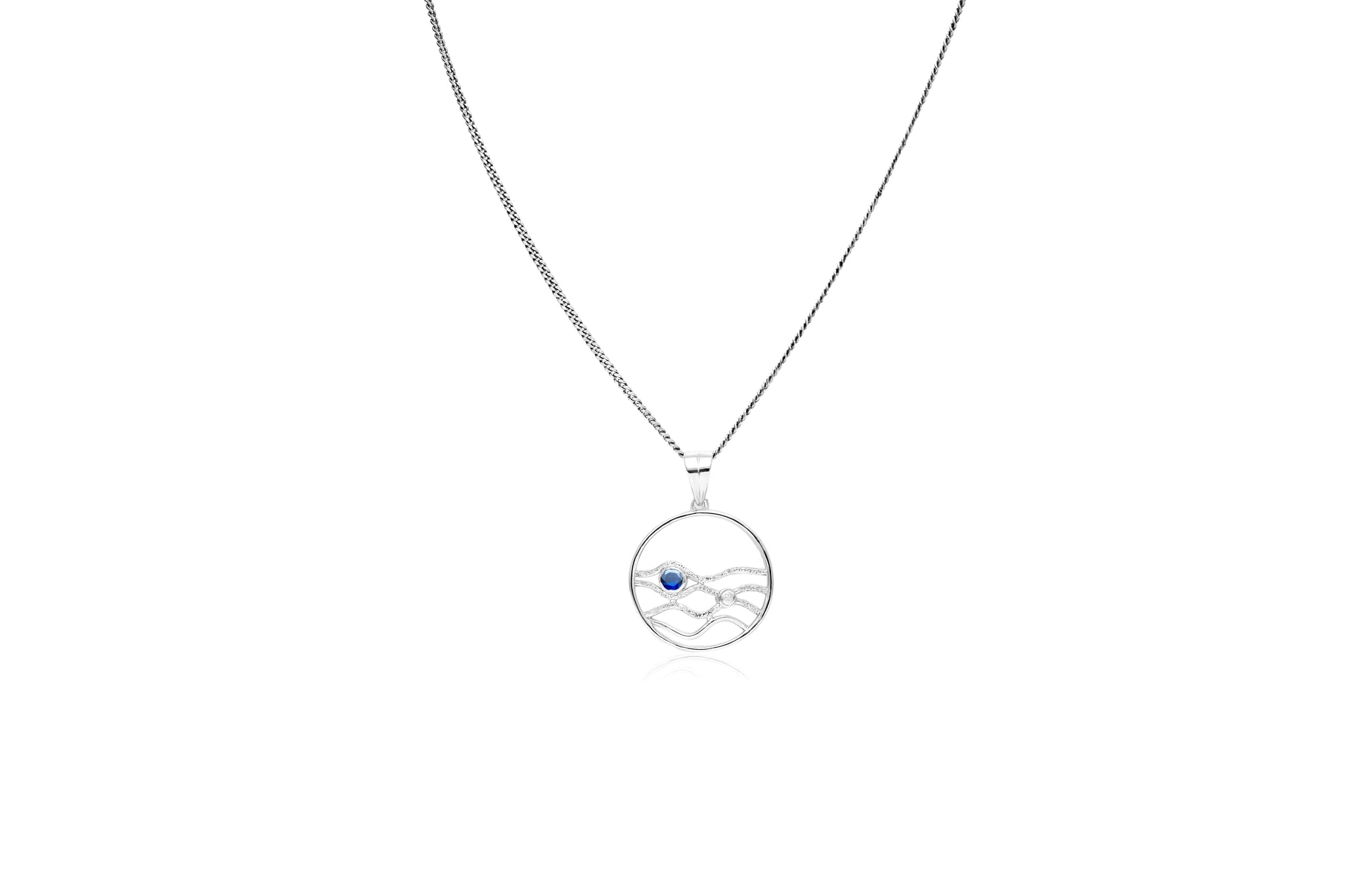 Wavy Art Silver Pendant