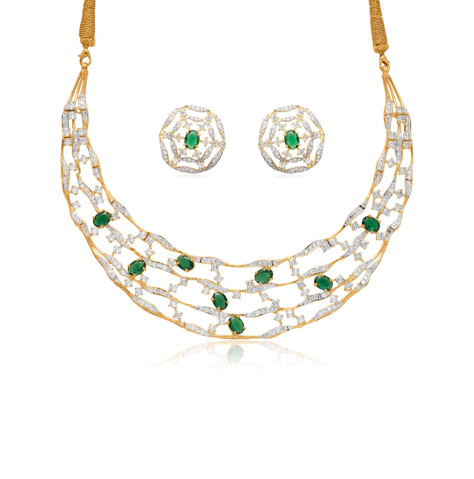 CELESTIAL SPARKLE SILVER NECKLACE SET