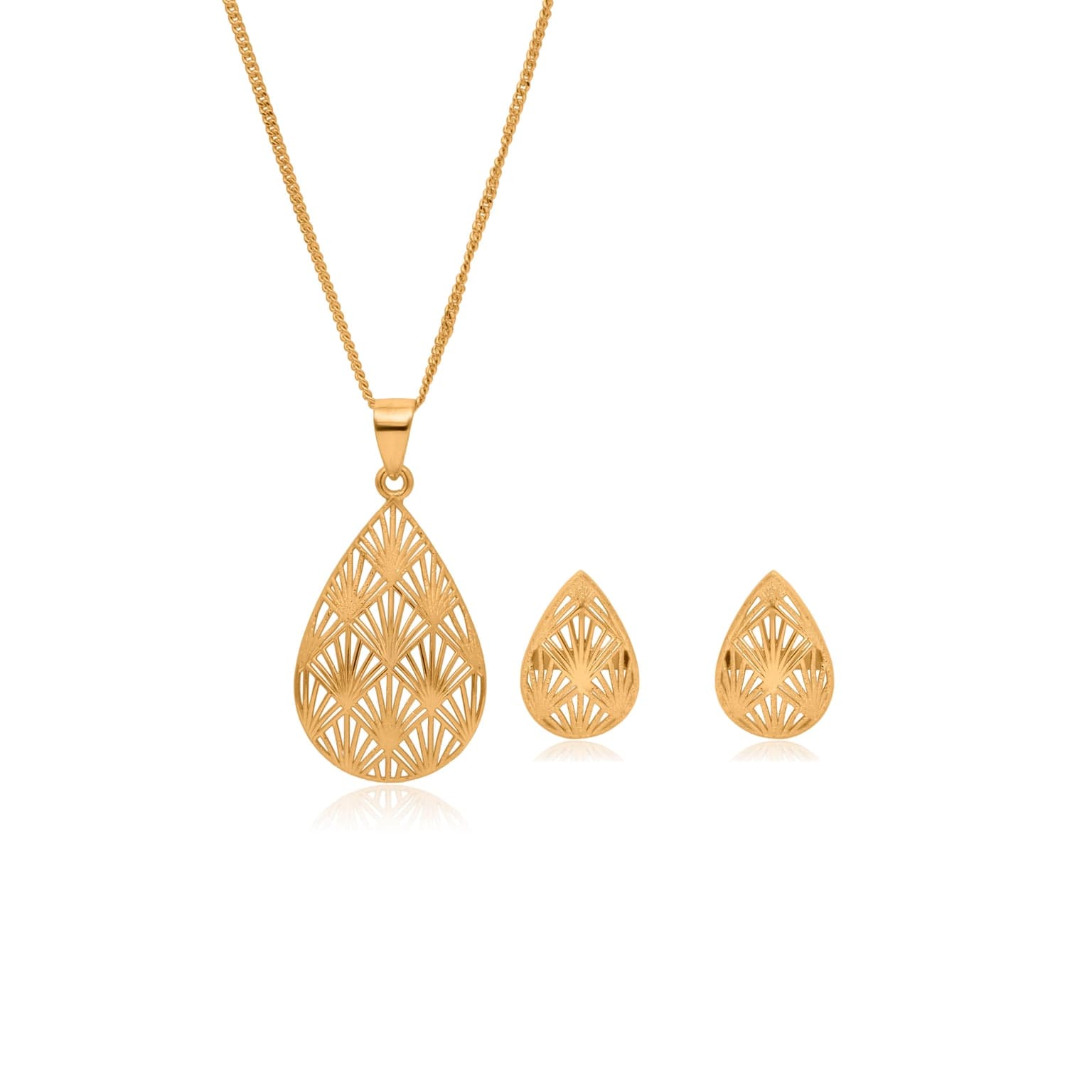 RADIANT SUNBURST SILVER PENDANT SET